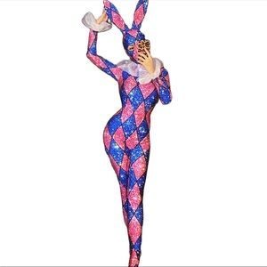 New Female Halloween plaid bunny costume